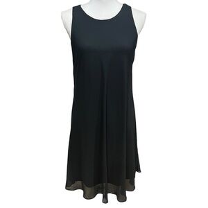 Lauren Ralph Lauren Black Sleeveless Jersey Trapeze Swing‎ Lined Dress -Size 8